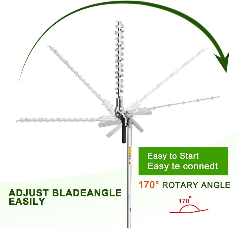 Kerlista Replacement, 16 "Rotatable Installation Hedge Trimmer Attachment Compatible with Greenworks Attachment Capable String Trimmers,WA0220 40V Nitro Driveshare and Hedge Trimmer haed. - Image 5